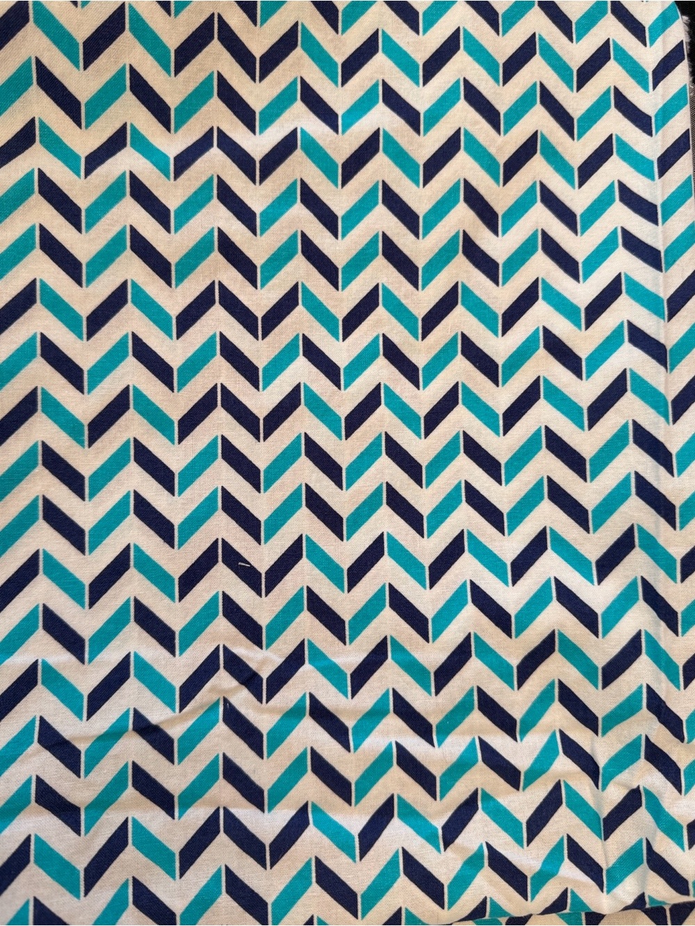 Chevron Pattern Blue & Teal Fabric